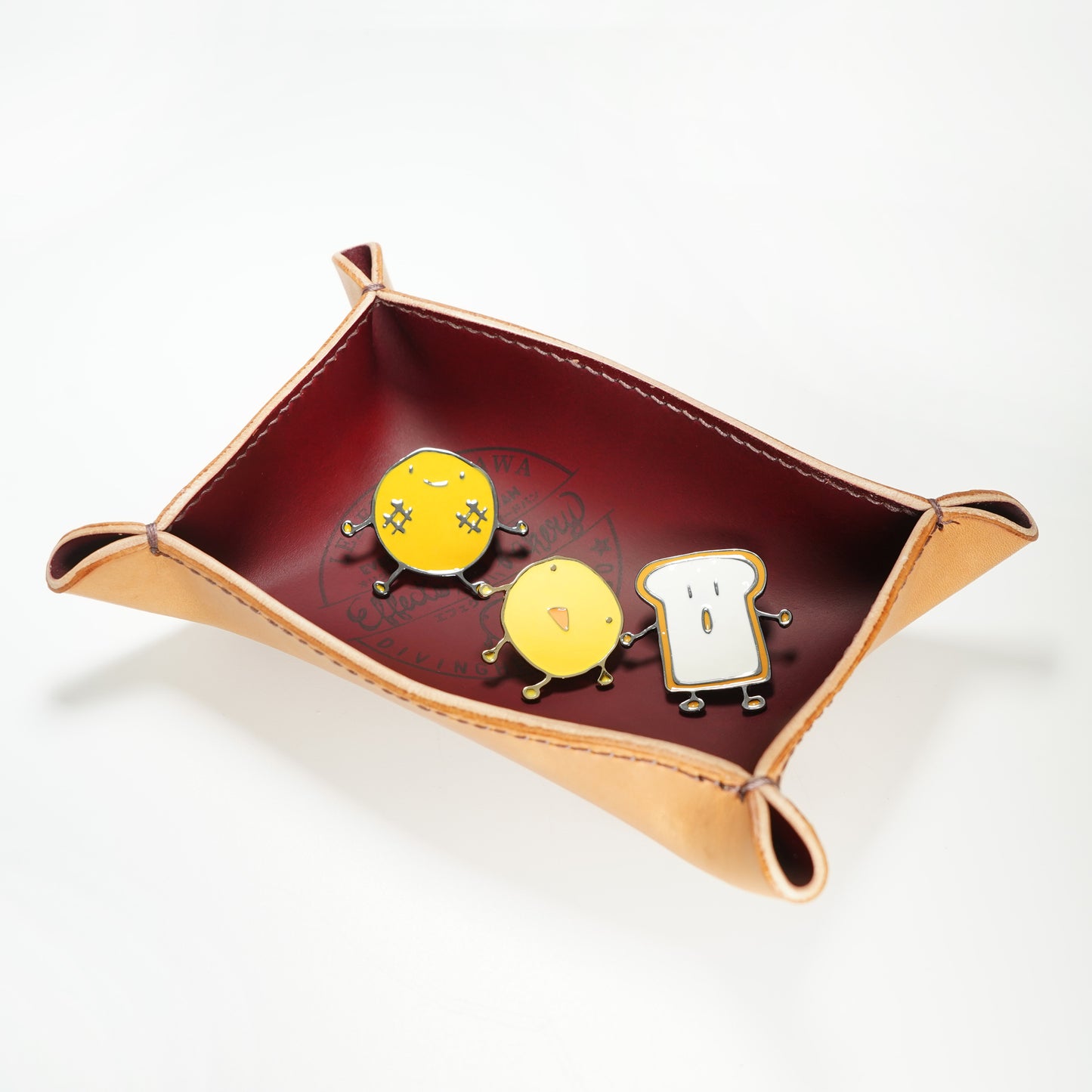 Effects Bakery ベーグル コードバン小物入れ13595(マットガーネットリバース茶ステッチ)