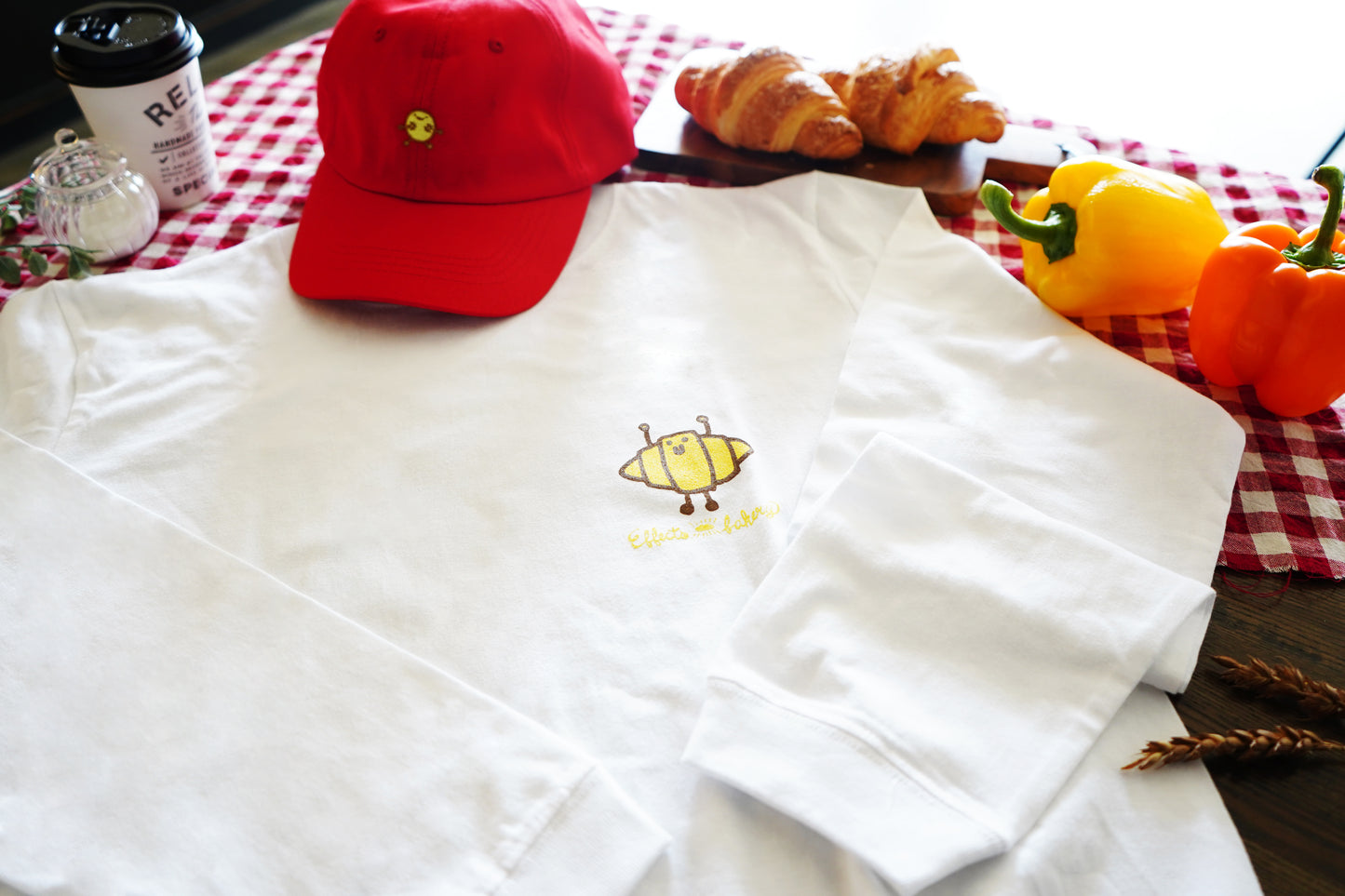 Effects Bakery Croissant 長袖 Tシャツ ホワイト