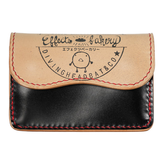 Effects Bakery ベーグル コードバンミニ財布11075(黒革リバース赤ステッチ)