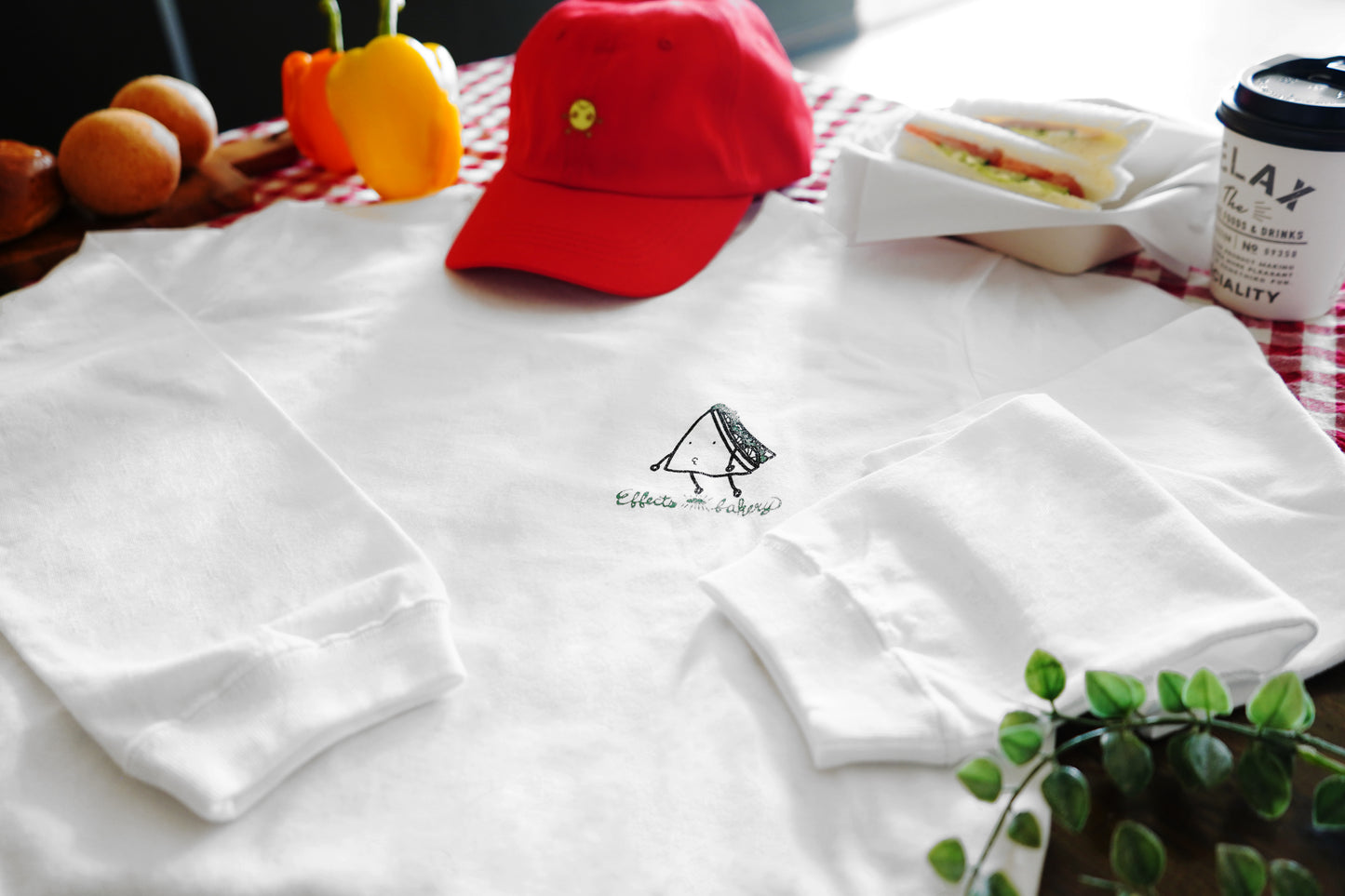 Effects Bakery Sandwich 長袖 Tシャツ ホワイト